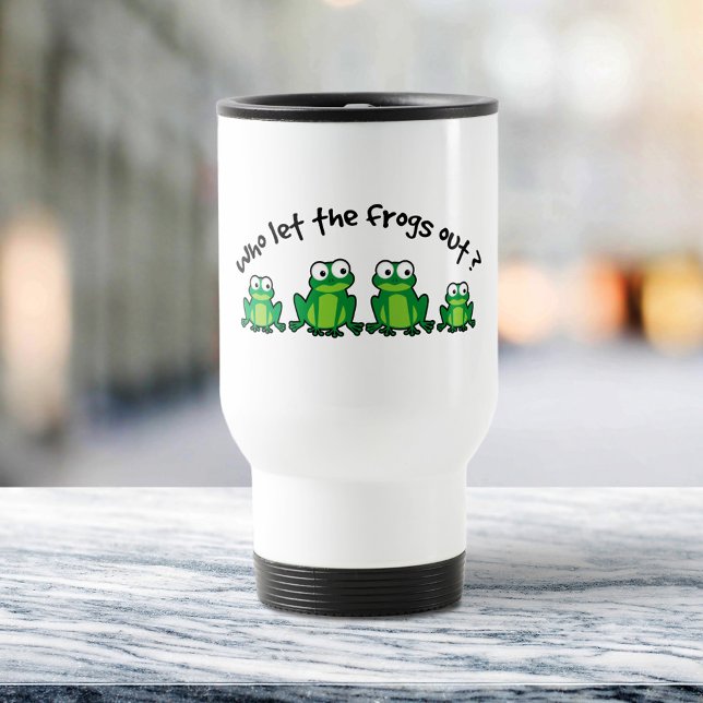 Caneca Térmica Quem Deixou os Sapos Saírem? (Criador carregado)