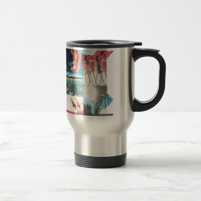 Caneca Térmica Quênia: Vida Selvagem, Cultura e Praia Costeira (Direita)