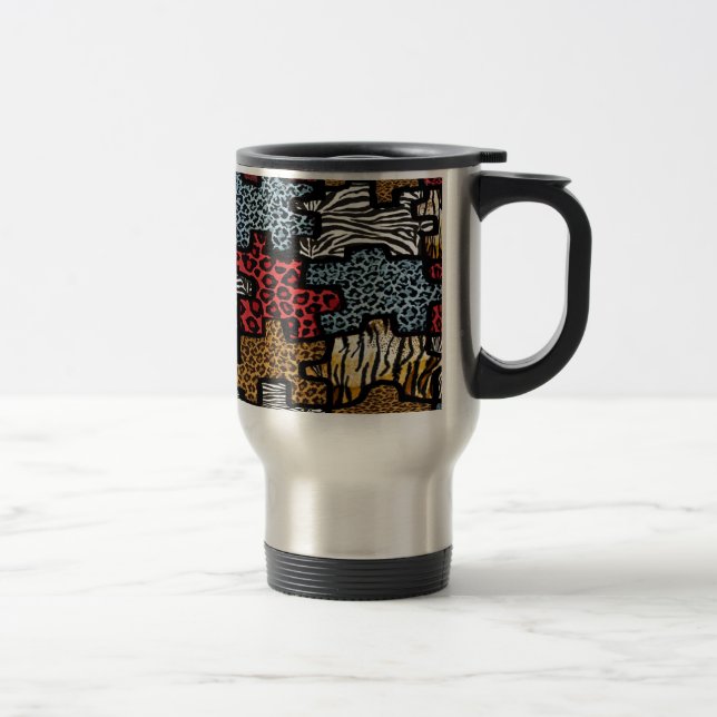 Caneca Térmica RAB Rockabilly Animal Print Quebra-cabeça (Direita)