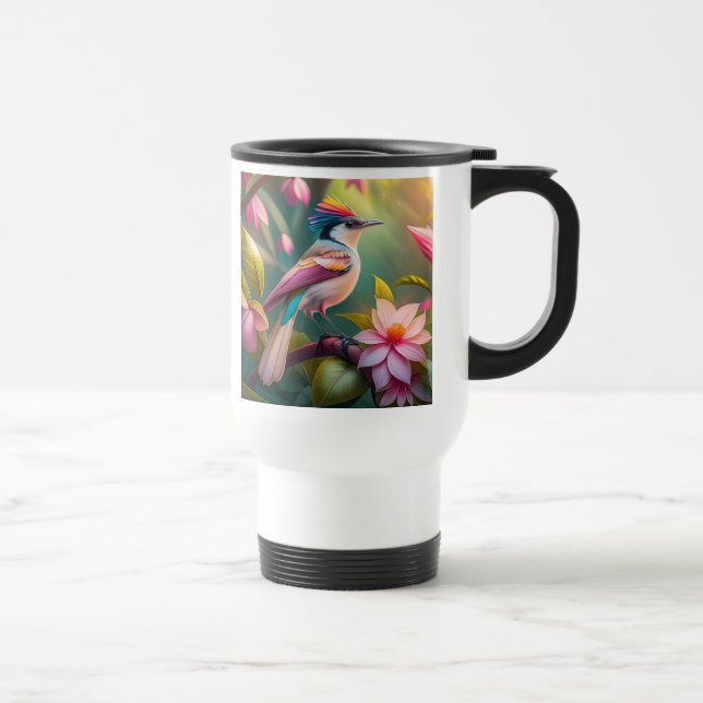 Caneca Térmica Rainbow crested Jay Fantasy Bird (Direita)