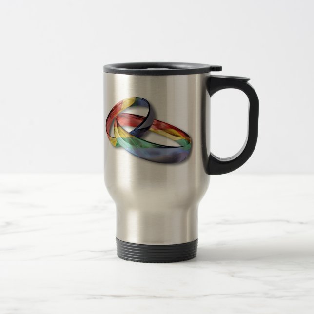 Caneca Térmica Rainbow Wedings para Igualdade de Casamento (Direita)