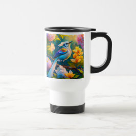 Caneca Térmica Rainbow Winged Jay Fantasy Bird