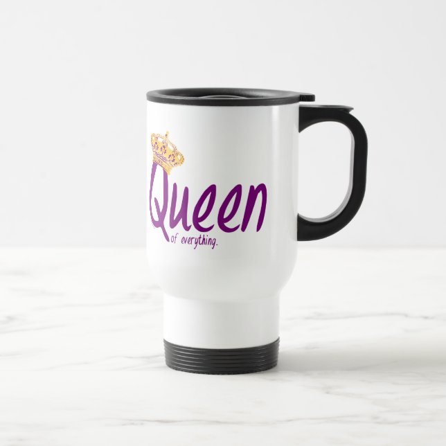 Caneca Térmica Rainha de tudo [caneca de viagem] (Direita)