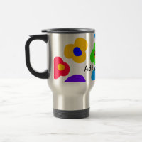 Ramo de flor de arco-íris amor adicionar nome text