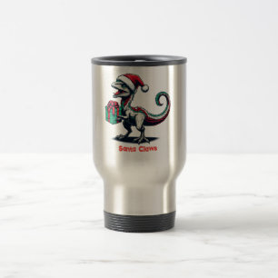 Caneca Térmica Raptor de chapéu de Natal