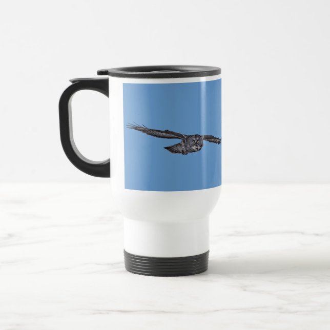 Caneca Térmica Raptor de Cinza de Excelente e Céu Azul (Esquerda)