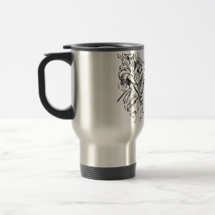 Caneca Térmica Rato de Esqueleto Divertido Estou Atrasado