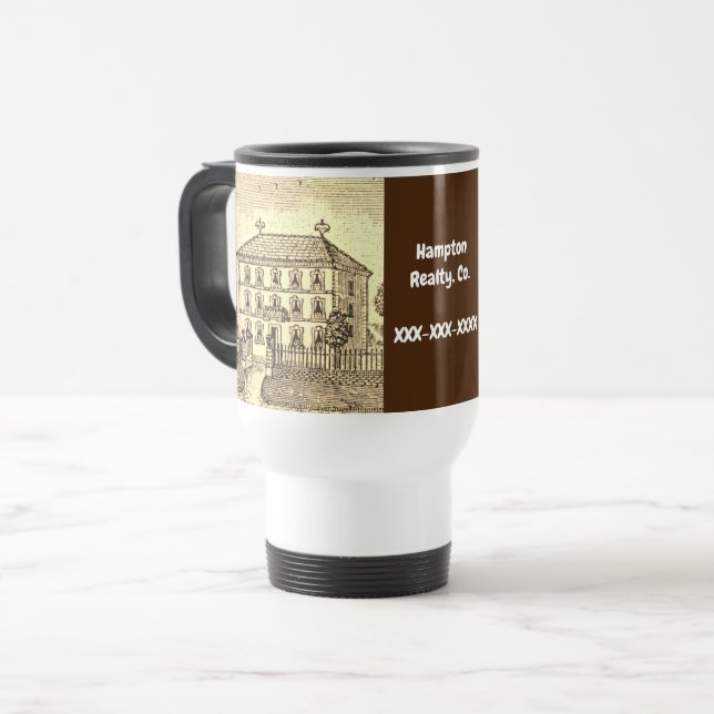 Caneca Térmica Realador de Desenho Inicial de Promoção de Negócio (Frente Esquerda)