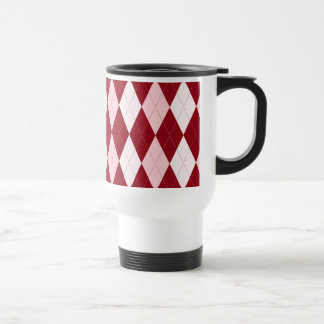 Caneca Térmica Red Argyle Crimson Cor-de-rosa Pequeno Forma de Di