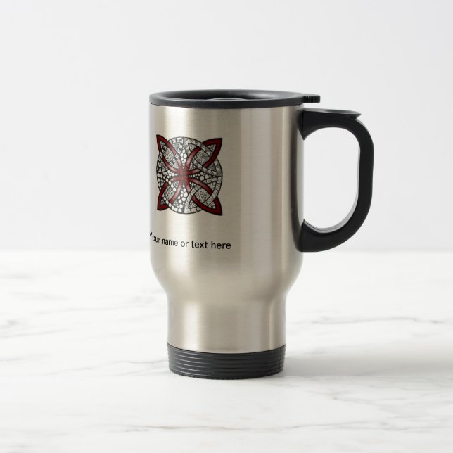 Caneca Térmica Red Celtic Knot Single Trabalho de arte (Direita)