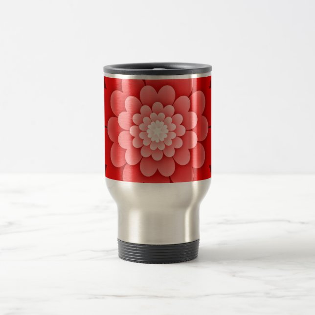 Caneca Térmica Red Floral Mandala-58566 (Centro)