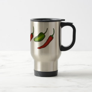 Caneca Térmica Red Green Hot Chili Pepper Japapeño Vegetais