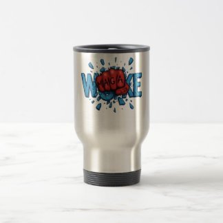 CANECA TÉRMICA RED MAGA 28 FIST PUNCHES THROUGH WOKE