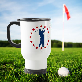 Caneca Térmica Red Stars Blue Golfer