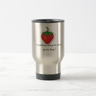 Caneca Térmica Red Sweet Strawberry - personalizou seu texto