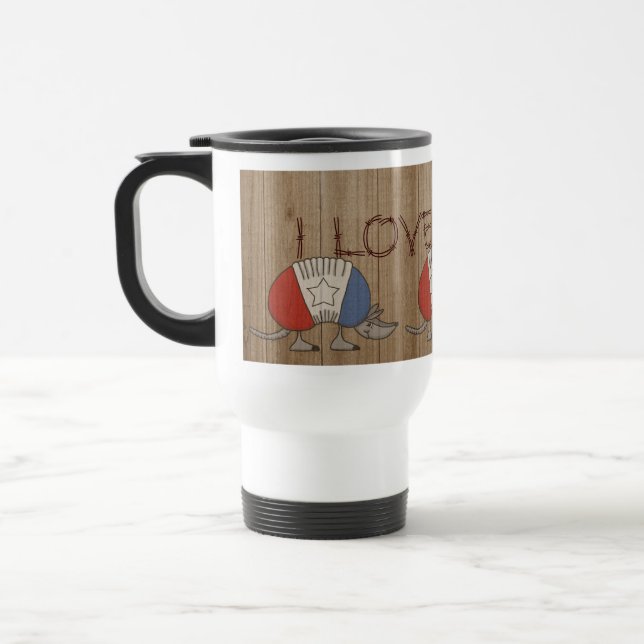 Caneca Térmica Red, White e Blue Armadillo-I Love Texas (Esquerda)