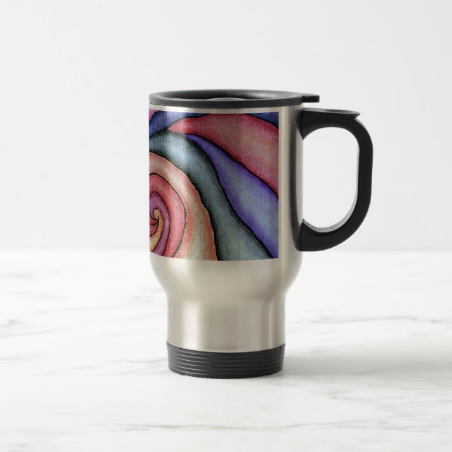 Caneca Térmica Redemoinho de Aquarela (Direita)
