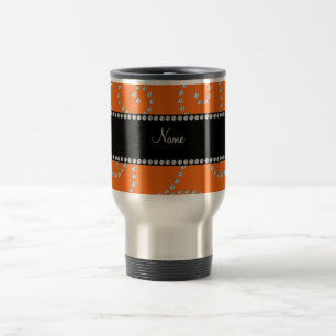Caneca Térmica Redemoinhos alaranjados conhecidos personalizados