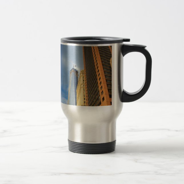 Caneca Térmica Reflexos de Arranha-céus de Nova York (Direita)