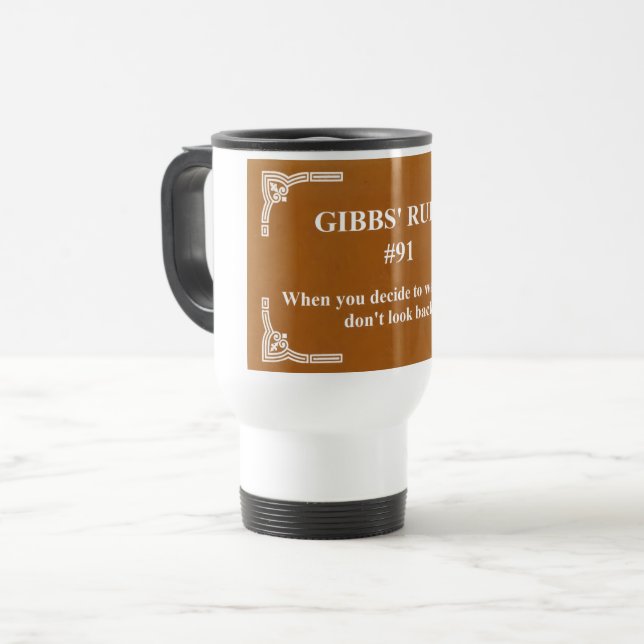 Caneca Térmica regra 91 de Gibbs (Frente Esquerda)