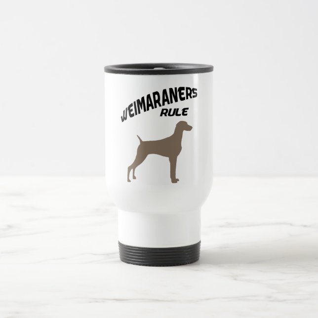 Caneca Térmica Regra de Weimaraners (Centro)