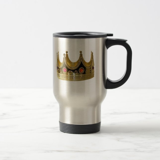 Caneca Térmica Rei Rainha princesa Coroa Copo quente (Direita)