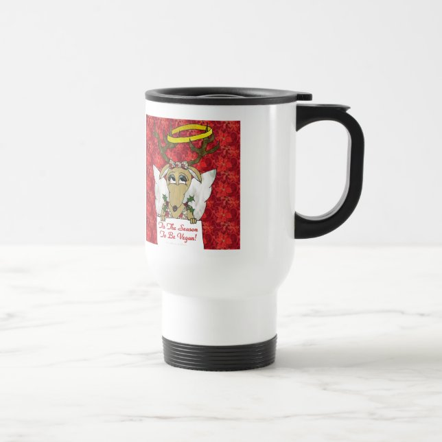 Caneca Térmica Reindeer Angel Tis A Época de Ser Vegan (Direita)