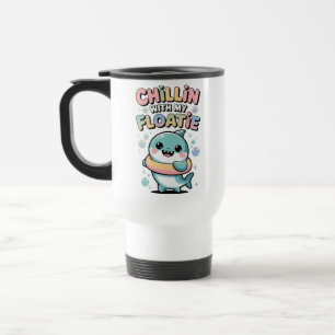 Caneca Térmica Relaxando com Meu Boia Shark Baby Kids