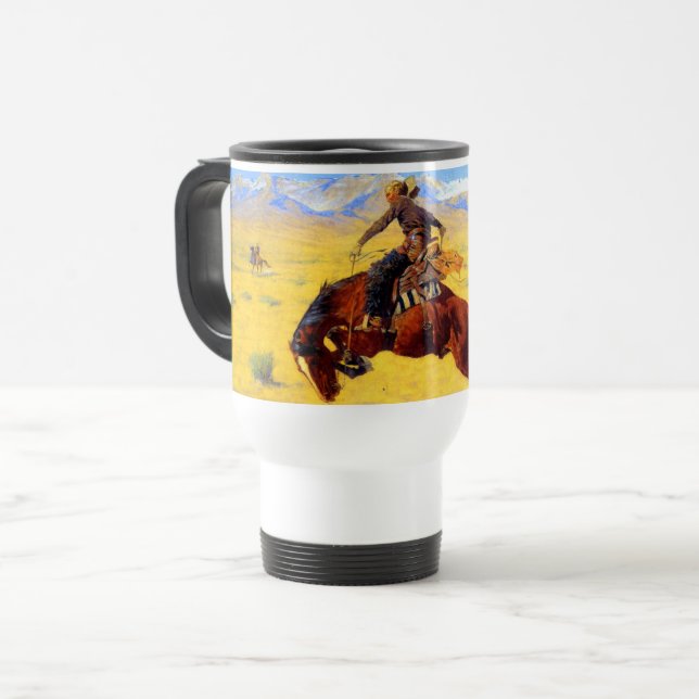 Caneca Térmica Remington Old West Horse and Cowboy (Frente Esquerda)
