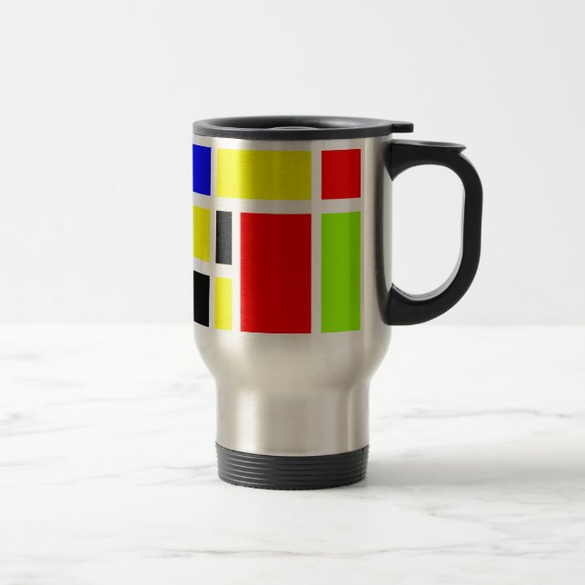 Caneca Térmica Retângulos Coloridos 04 - Personalizados (Direita)