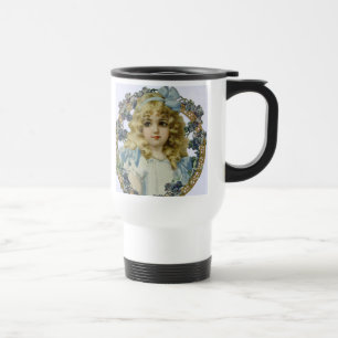 Caneca Térmica Retrato Bonito para Menininha Antiquado Bonito