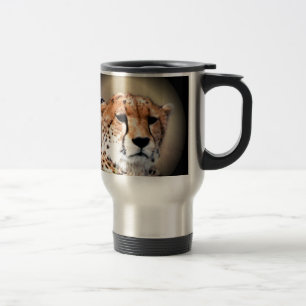 Caneca Térmica Retrato de Guepardo sob Lua Cheia: A Graça da Natu