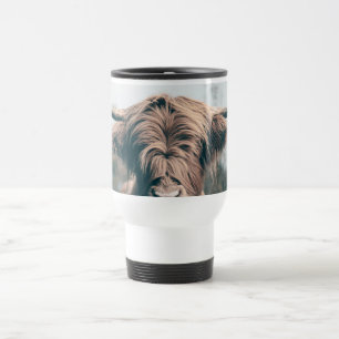 Caneca Térmica retrato de vaca das Terras Altas