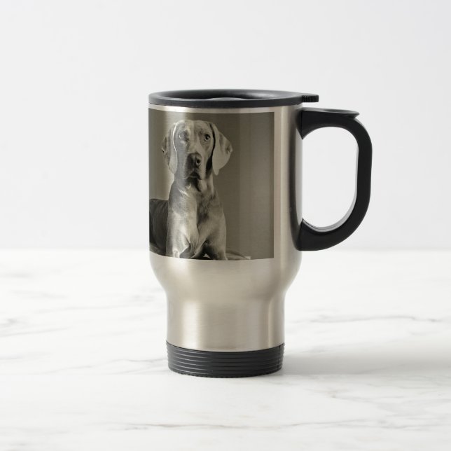 Caneca Térmica Retrato de Weimaraner (Direita)