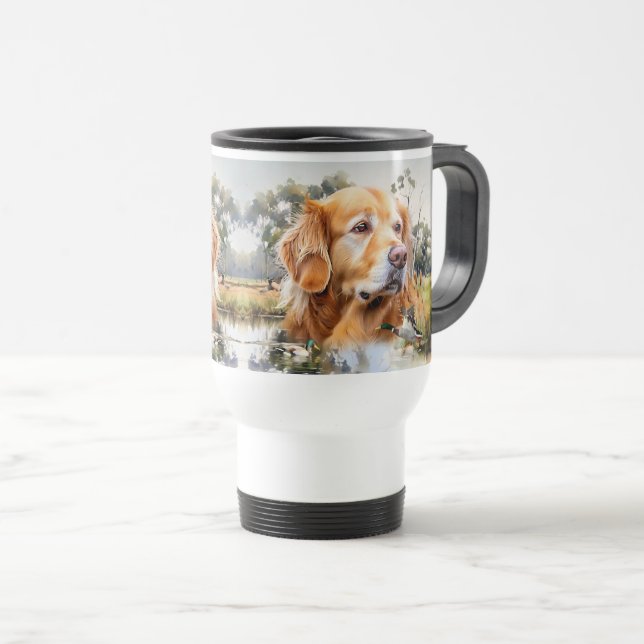 Caneca Térmica Retriever de ouro (Frente Esquerda)