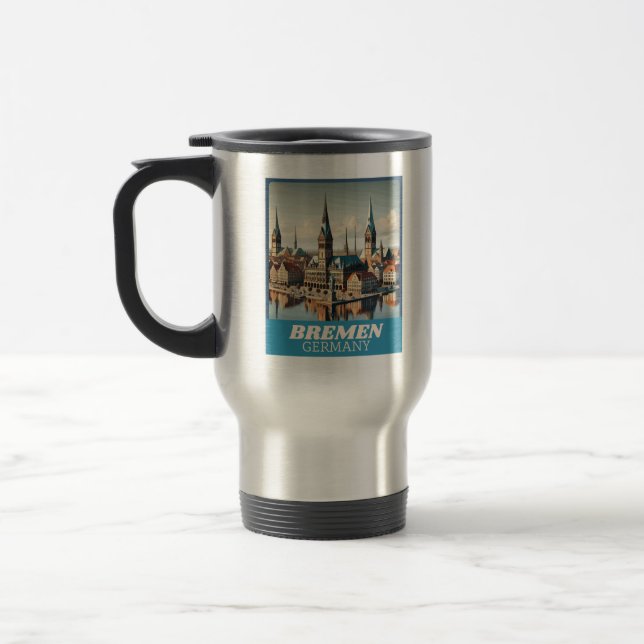Caneca Térmica Retro Bremen Skyline (Esquerda)