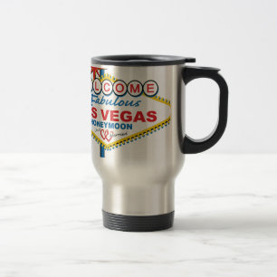Caneca Térmica Retro da lua de mel de Las Vegas