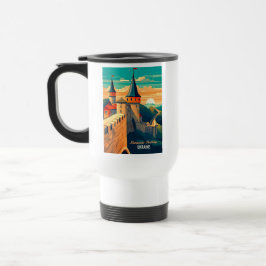 Caneca Térmica Retro Ukraine Castle Sunrise Wanderlust