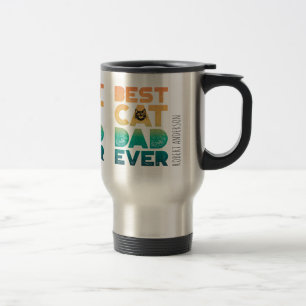Caneca Térmica Retro Vintage Pôr do Sol Dia dos Pais Melhor Pai d