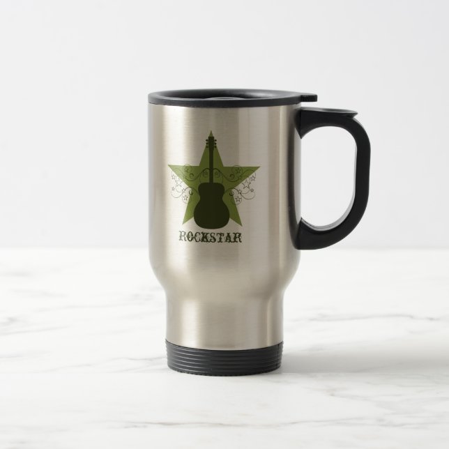 Caneca Térmica Rico Guitar Star Roda Mug, Verde (Direita)