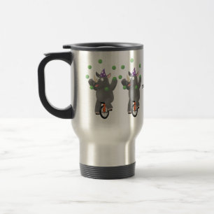 Caneca Térmica Rinoceronte giro e engraçado fazendo malabarismo e