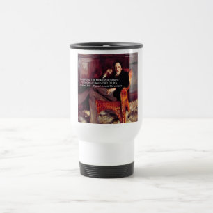 Caneca Térmica Robert Louis Stevenson & Citação CBD é Óleo Dourad