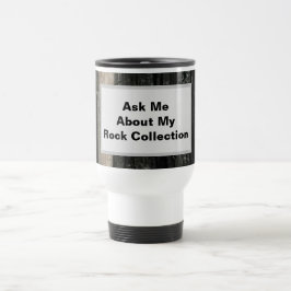 Caneca Térmica Rock Collector Funny Black White Strike Geology