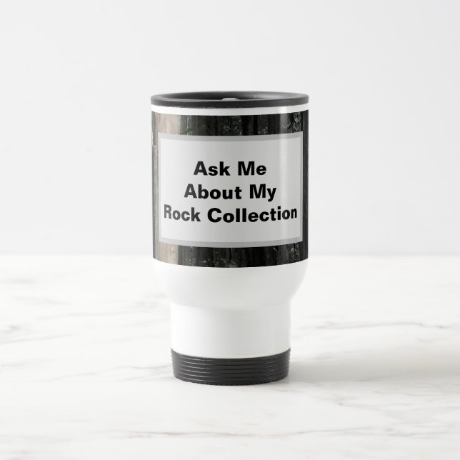 Caneca Térmica Rock Collector Funny Black White Strike Geology (Centro)