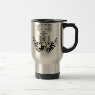 Caneca Térmica Rock n Roll Skull com Asas