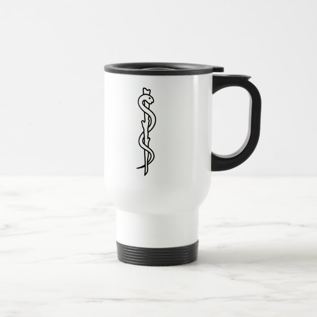Caneca Térmica Rod de Asclepius [símbolo médico] (Direita)