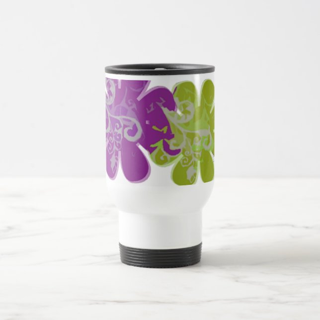 Caneca Térmica Rola n Flores (roxo/limão) (Centro)