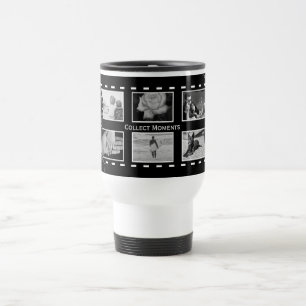 Caneca Térmica Rolo de Filme Preto e Branco Foto Personalizada