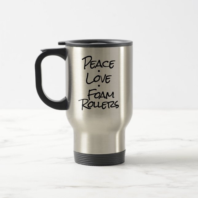 Caneca Térmica Rolos de espuma do Peace Love (Esquerda)