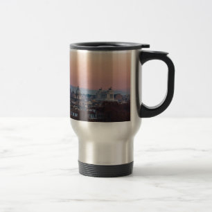 Caneca Térmica Roma do panorama Gianicolo ao pôr do sol